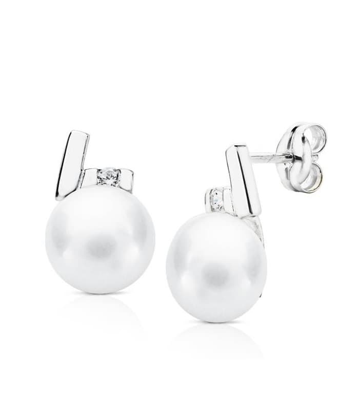 Pendiente oro blanco Jezabel
