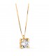 Gargantilla mujer Alina Oro amarillo 18K 6mm - collares de mujer - Collar solitario 4 garras - Circonita