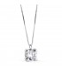 Collana punto luce Alina oro bianco 18kt 6mm, girocollo donna con zirconi