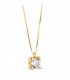 Gargantilla mujer Alina Oro amarillo 18K 5mm - collares de mujer - Collar solitario 4 garras - Circonita