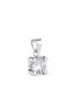 Pendentif femme Alina Or blanc 18K 6mm | collier solitaire 4 griffes pour femme - Or 750 - Zircone