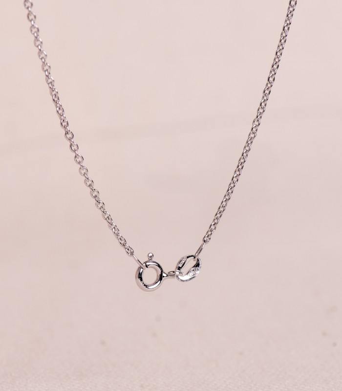 Chaîne Or Blanc 18K Forçat 1mm 50cm