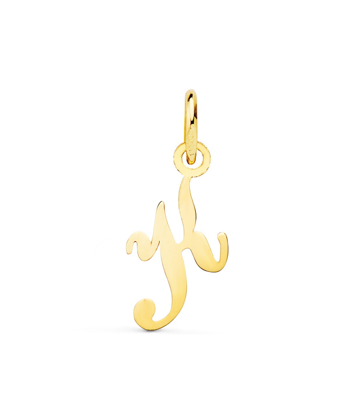 Pendentif initiale K or jaune 18k. Lettre, prénom, nom, colliers avec initiales.