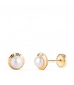 Perlenohrringe 750er Gelbgold N3970-4ATP