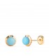 Orecchini sfera turchese Anabela 6 mm 18 Kt