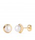 Clous d'oreilles perle Anabela 7 mm 18 kt - Boucles d'oreilles enfants et nouveau-nés