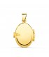 Pendentif Porte Photos Ovale floral Or Jaune 18 K 18 MM