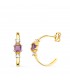 Orecchini a cerchio Paradise oro 18kt ametista