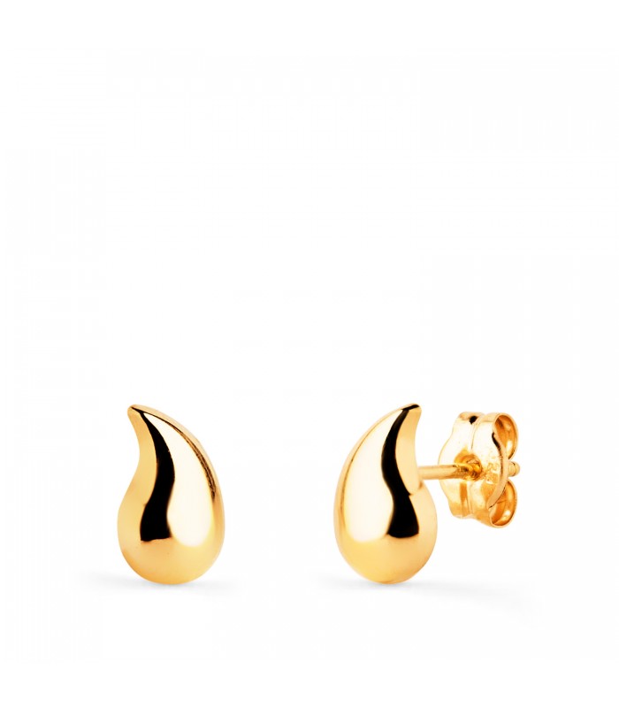 Trendige Ohrringe aus 18K Gelbgold - Tropfen Form 8 mm – elegant und stilvoll