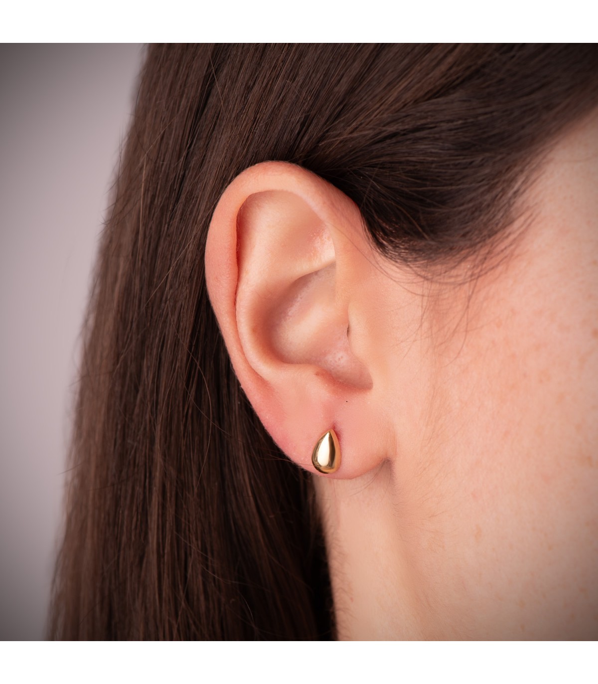 Orecchini piccoli Goccia oro 18 Kt 8 mm