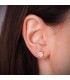 Pendientes Beckham, Cristiano Ronaldo. Pendientes de hombre, modelo Oslo 18K 4 garras 6mm - Circonita princesa cuadrada