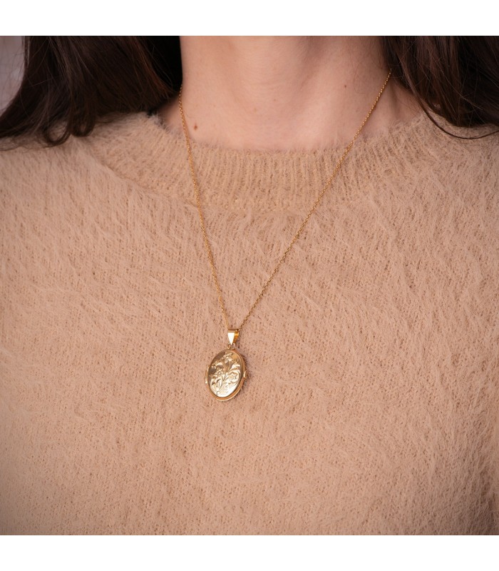 Guardapelo oro amarillo Isadora 18 Ktes - Colgante para cenizas