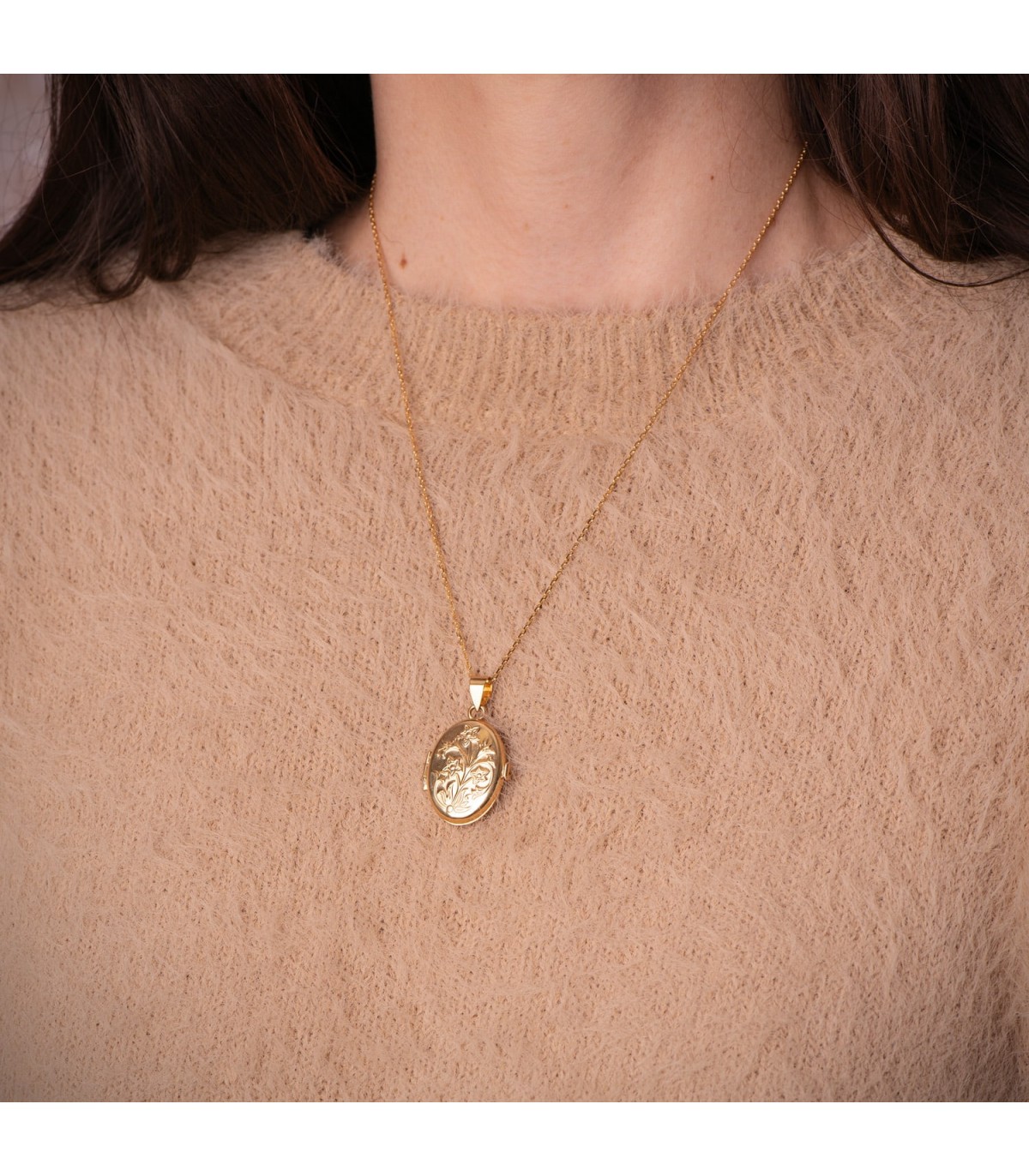 Pendentif porte photo Or Jaune 18 K Isadora