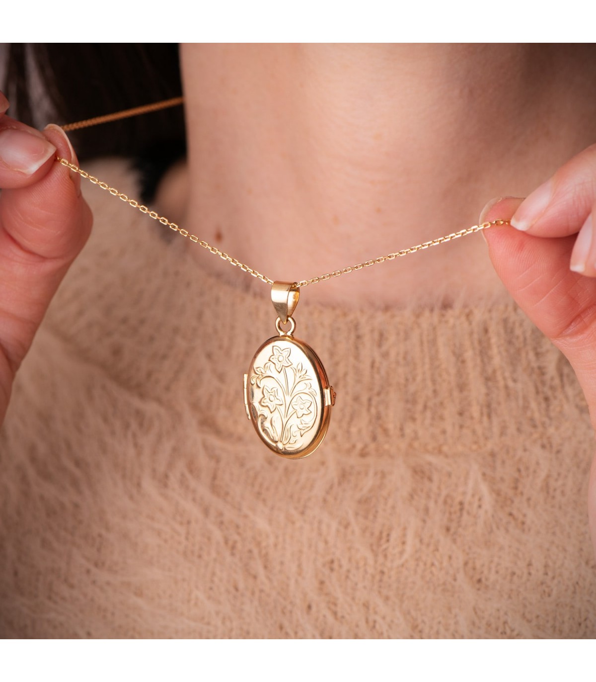 Guardapelo oro amarillo Isadora 18 Ktes - Colgante para cenizas
