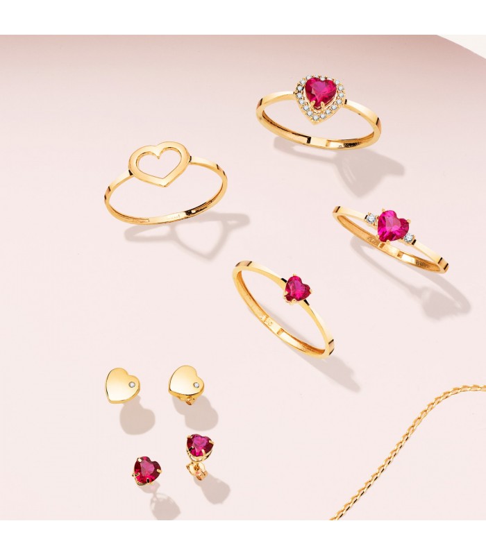 Herzring für Damen, ideales Geschenk zum Valentinstag | Goldringe von Alda - 19505