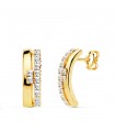 Boucles d'oreilles Bandes Texas Or Jaune 18K