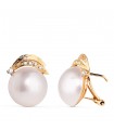 Boucles d'oreilles Gen Perles de Mabe Or 18 K 15 MM