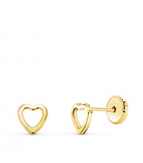 Orecchini in oro Cuore Lucy 18 carati 5mm, regalo nascita bimba e gioielli bambina
