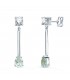 Boucles D'oreilles Nébula Or blanc 18K Topaze Bleue