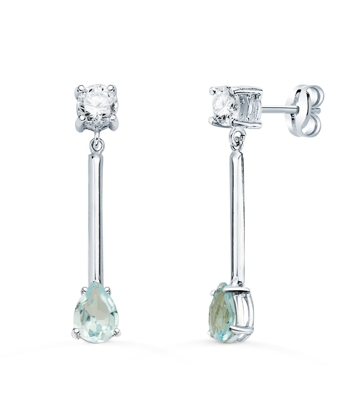 Pendientes Novia Nébula Oro 18K  Topacio Azul | pendientes con piedras semipreciosas | comprar online joyas de oro