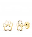 Boucles d'oreilles fille or 750 Empreinte chien