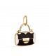 Colgante de mujer bolso Luxury negro Oro 18K. Charm forma de bolso esmalte negro y blanco.