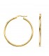 Boucles d'oreilles créole creuse Or jaune 18K 34mm. Bijoux femme en or 750.
