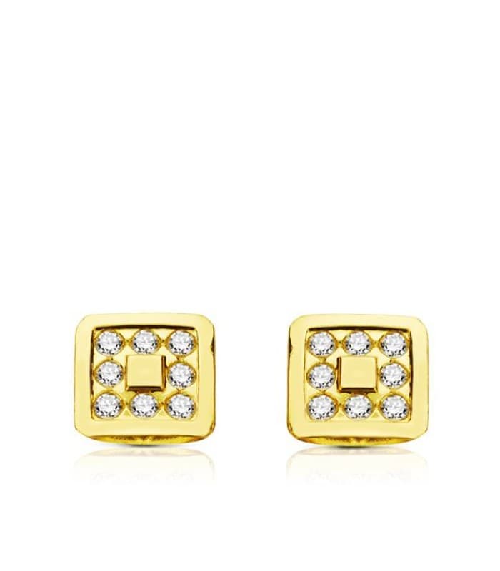 Pendiente oro amarillo Adara