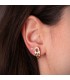 Boucles d'oreilles rubis, style vintage. Acheter boucles d'oreilles femmes.