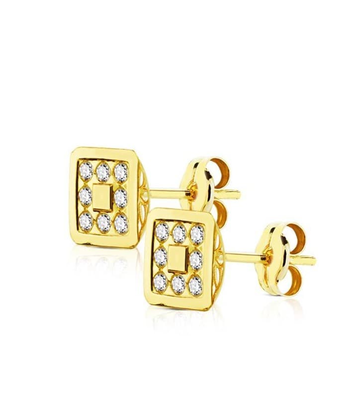 Pendiente oro amarillo Adara