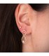 Boucles d'oreilles pendantes pour femmes. Accessoires pour invitées de mariage.
