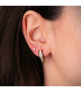 Orecchini da donna e orecchini oro. Modello Palma in oro 18 carati 750/1000.