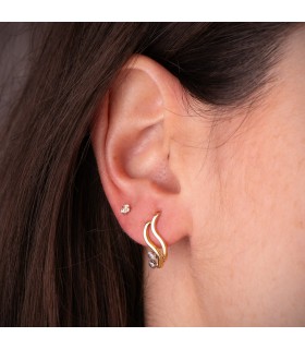Pendientes mujer y pendientes de oro. Modelo Javea oro 18 kilates 750/1000.