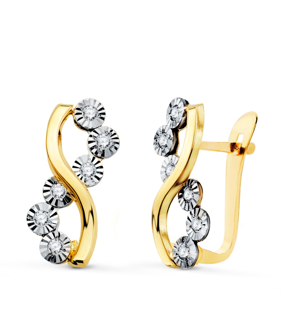 Boucles d'oreilles en or pour femmes Montuiri 18kt. Bijouterie Alda, achat en ligne.