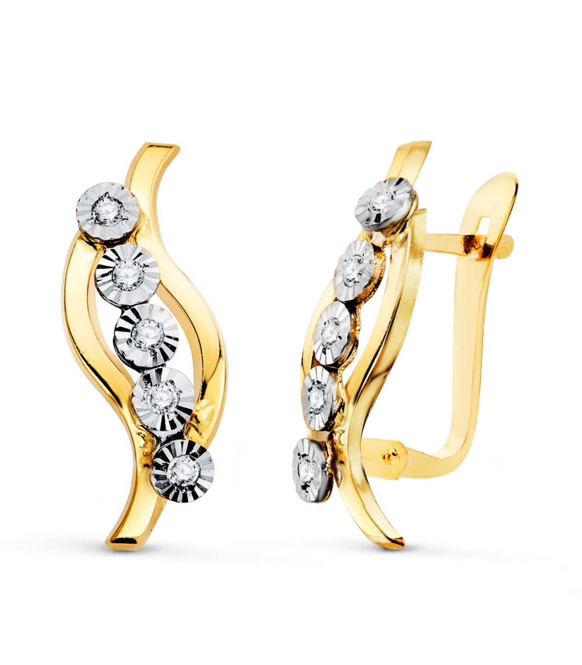 Boucles d'oreilles en or pour femmes Denia 18kt. Bijouterie Alda, achat en ligne.