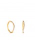 Boucles d'oreilles Créoles Nia Or 18K 12mm. Créoles petites pour femme, piercings en or 750.