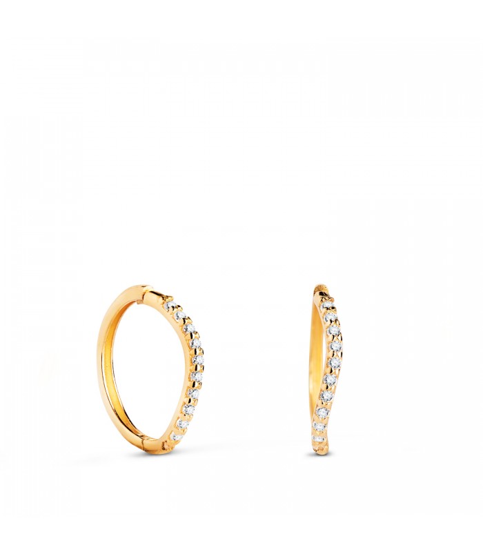 Pendientes Aros Nia Oro 18K 12mm. Aros pequeños, pendientes de oreja.