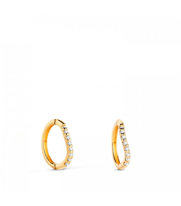 Pendientes Aros Nia Oro 18K 10mm. Aros pequeños, pendientes de oreja.