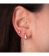 Boucles d'oreilles pour femmes en or 18 carats. Boucles d'oreilles croissants, boucles d'oreilles demi-lune