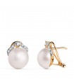 Orecchini Tsuru Perle di Mabe oro 18 Kt 11 MM