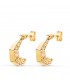 Aros abiertos Doha oro 18 K 14 mm. Pendiente de aro mujer en oro 18 kilates.