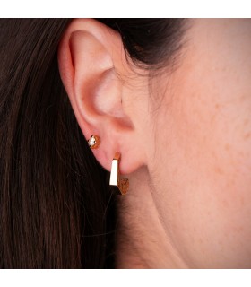 Aros de mujer oro: modernos y gruesos. Ideales para fiesta, invitada o diario. Pendientes de oreja.