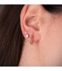 Aros de oro gruesos, pendientes de aro para mujer.