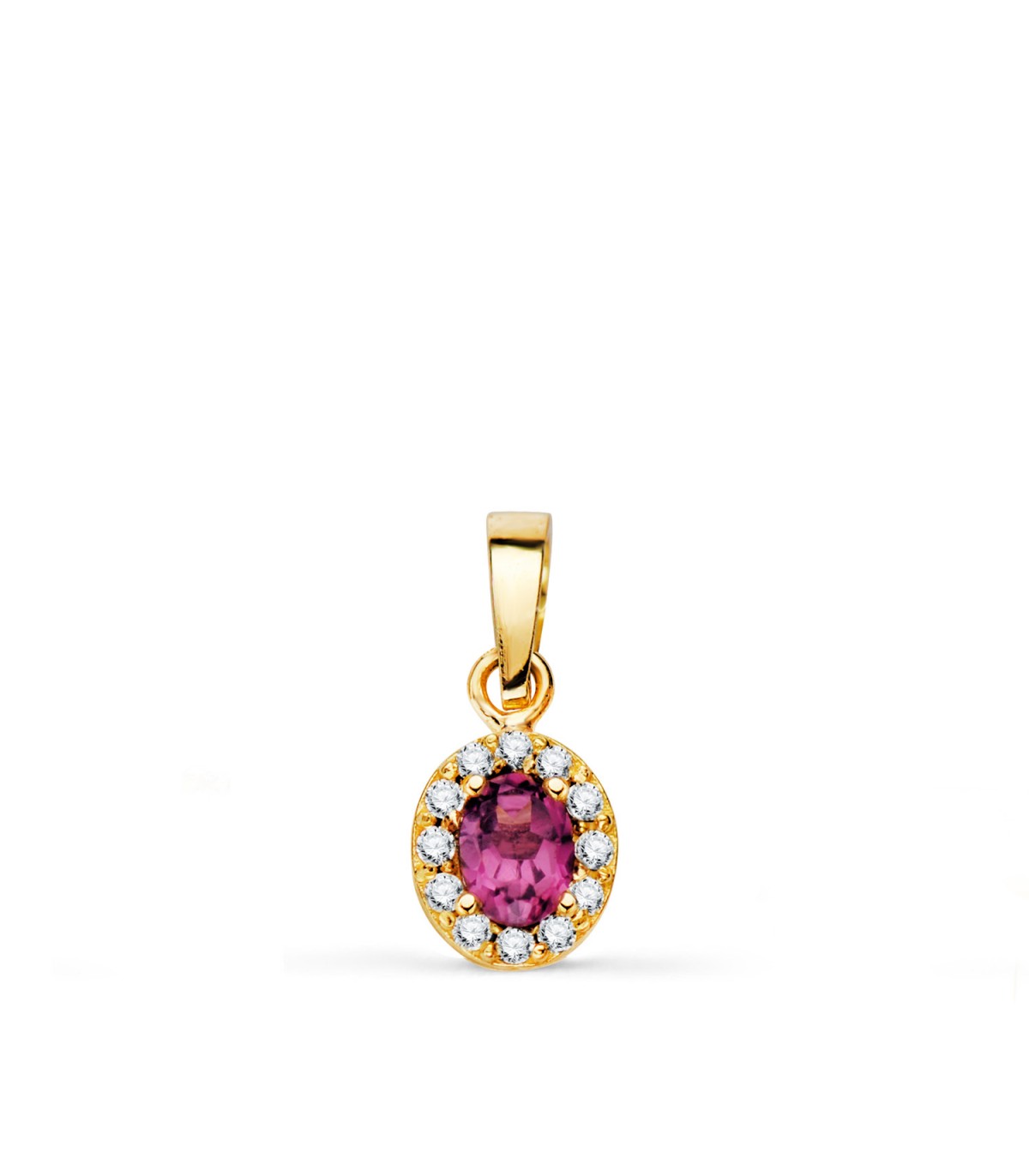 Ciondolo donna Bruma ametista oro 18kt. Ciondoli da donne in oro con pietre colorate.