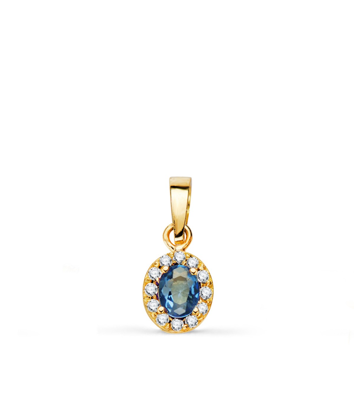 Colgante mujer Bruma azul oro 18k | Colgantes de mujer, piedras de colores