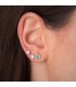 Orecchini donna Bruma topazio paraiba oro 18kt. Piercings all'orecchio in oro 18 carati.