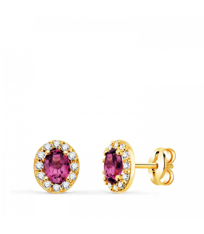 Pendientes mujer Bruma amatista oro 18k. Joyas y pendientes para mujer. Compra online.
