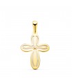 Pendentif Croix Nacre 20mm Or Jaune 18K