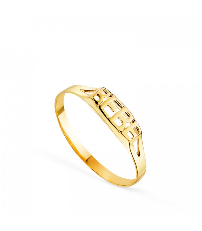 Anello Oro BEBE 18 carati. Regalo battesimo maschio.