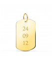 Chapa militar personalizada Oro 18K 24mm